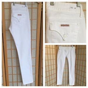 Hudson White Collin Flap Skinny Jean SZ 27